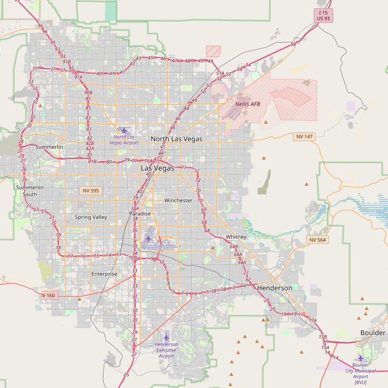 Las Vegas Golf Map